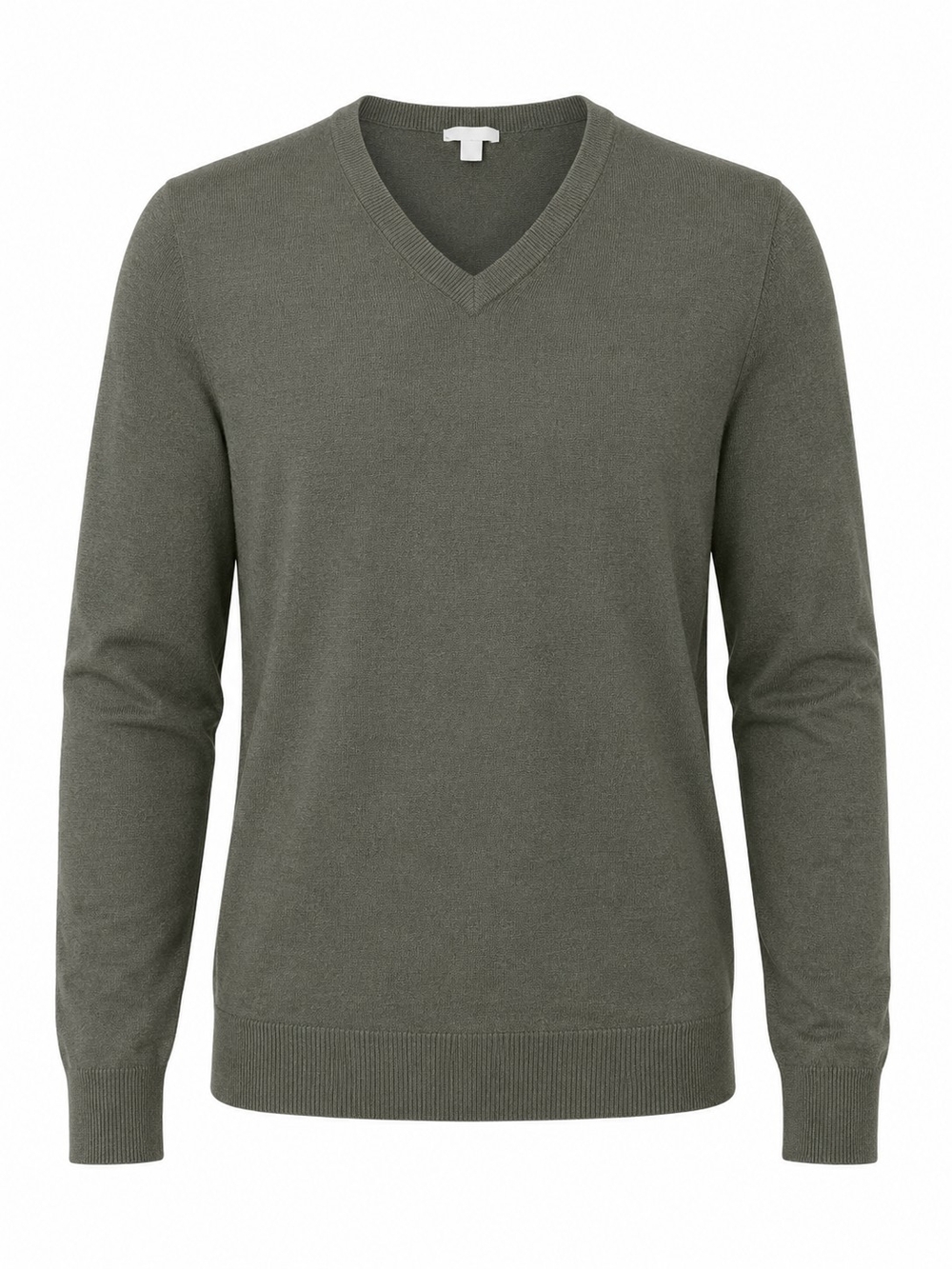 GAP | Cotton Cashmere V-Neck‎ Knit Sweater Dark Olive Classic | L